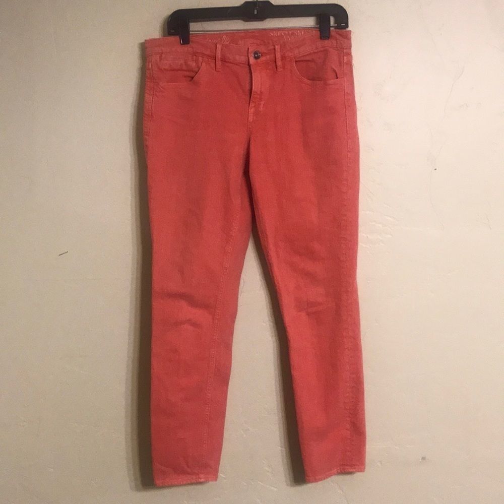 Madewell Skinny Skinny Ankle Jeans *Melon Orange*—size 29, runs small